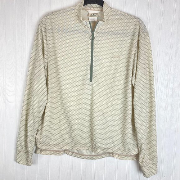 LL BEAN VINTAGE 3/4 ZIP JACKET SIZE MEDIUM - Picture 1 of 6